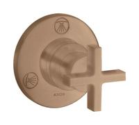 hansgrohe AXOR Citterio Trio / Quattro Vanne d'arrêt et de commutation encastrée avec poignées transversales, 39925310, Couleur: Or rouge brossé