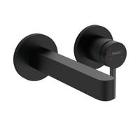 hansgrohe 76051670 caché mitigeur lavabo , pour montage mural, avec sortie 16,5 cm, noir mat