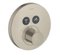 Hansgrohe hansgrohe Kit de montage prêt à l’emploi ShowerSelect UP-THM, 2 sorties, rond, nickel brossé Quantité:1