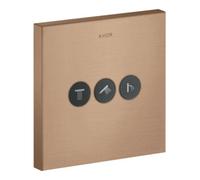 Hansgrohe hansgrohe Kit de montage prêt à l'emploi ShowerSelect encastré, 3 sorties, angle, rouge doré brossé Quantité:1