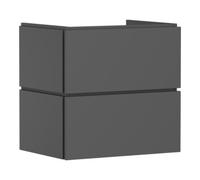 Hansgrohe hansgrohe Meuble sous lavabo Xilesa E 630x470mm, 2 tiroirs, pour lavabo, avec poignée, noir mat Quantité:1