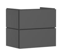 Hansgrohe hansgrohe Meuble sous lavabo Xilesa E 680x470mm, 2 tiroirs, pour lavabo, avec poignée, noir mat Quantité:1