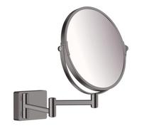 Hansgrohe Miroir de rasage AddStoris 41791340 — 1x/3x, fixation murale, chrome noir brossé