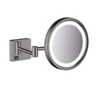 Hansgrohe hansgrohe Miroir de rasage AddStoris m LED, montage mural, chrome noir brossé Quantité:1