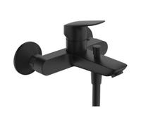 hansgrohe Logis Mitigeur de bain, apparent, 2 consommateurs, saillie 194mm, 71400670, Couleur: noir mat