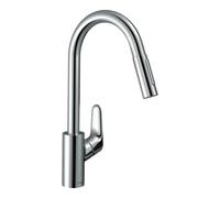 Hansgrohe hansgrohe Mitigeur de cuisine Focus M41 240 avec douchette extractible, 2 jets, chrome Quantité:1