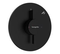 Hansgrohe Mitigeur de douche encastré DuoTurn S Robinet rond 1 sortie iBox universal 2 Noir mat