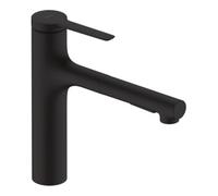 Hansgrohe Zesis Mitigeur de cuisine, ComfortZone 160, douchette extractible 2 jets, saillie 231 mm, 74801, Coloris: Noir Mat