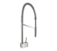 hansgrohe AXOR Starck Mitigeur monocommandé pour cuisine, ComfortZone240, semi-pro, orientable, 10820300, Couleur: Rouge poli or