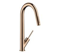 Hansgrohe hansgrohe Mitigeur évier 270 Axor Starck avec douchette extractible, or rouge poli Quantité:1