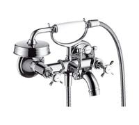 Hansgrohe Mitigeur bain-marie 16540000 2 manettes en saillie 224 mm poignées en croix chromé