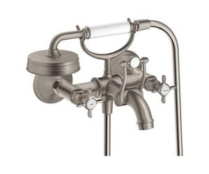 Hansgrohe hansgrohe Mitigeur évier à deux poignées Axor Montreux AP, H 224 mm, avec poignées croisées, aspect acier inoxydable Quantité:1