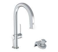 Hansgrohe hansgrohe Mitigeur évier Aqittura M91 avec bec extractible, sans filtre, 1jet, chrome Quantité:1
