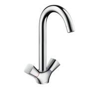 Hansgrohe Mitigeur de cuisine Logis M31 – 2 poignées, 1 jet, ComfortZone220, saillie 156mm, chromé
