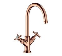 Hansgrohe hansgrohe Mitigeur lavabo à deux poignées 210 Axor Montreux A 175 mm, avec vidage, poli or rouge Quantité:1