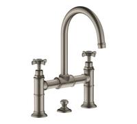 Hansgrohe hansgrohe Mitigeur lavabo à deux poignées 220 Axor Montreux A 175 mm, avec croix, tirette, chromé Quantité:1