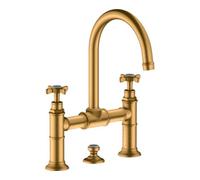 Hansgrohe hansgrohe Mitigeur lavabo deux poignées 220 Axor Montreux A 175 mm, avec croix, tirette, finition or optique Quantité:1