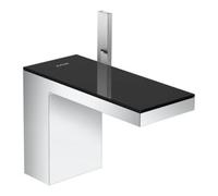 Hansgrohe hansgrohe Mitigeur lavabo monocommande 110 Axor MyEdition A 150 mm, avec vidage poussoir, avec plaque, chrome/noir brillant Quantité:1