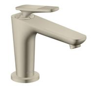 hansgrohe AXOR Citterio C Mitigeur monocommandé pour lavabo 90, avec CoolStart pour lave-mains et garniture de vidage, Cubic cut, 49021820, Couleur: Nickel brossé