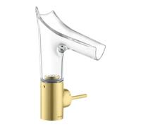 Hansgrohe hansgrohe Mitigeur lavabo monocommande Axor Starck V 140 mm verre, garniture vidage non verrouillable, brossé Quantité:1