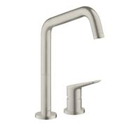 Hansgrohe hansgrohe Mitigeur monocommande 2 trous 240 Axor Citterio M avec bec pivotant, aspect acier inoxydable Quantité:1