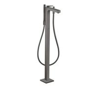 hansgrohe AXOR Citterio Mitigeur de bain, finition losange, à poser au sol, accessoires inclus, saillie 200mm, 39471340, Couleur: Chrome noir brossé
