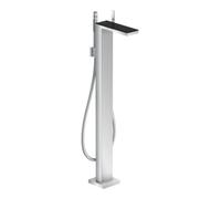 Hansgrohe hansgrohe Mitigeur monocommande baignoire Axor MyEdition A 196 mm, sol, avec plaque, chrome/verre noir brillant Quantité:1