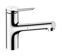 Hansgrohe hansgrohe Mitigeur monocommande d'évier 150 Zesis M33 EcoSmart avec douchette extractible, 2 jets, 4,6 l/min, chrome Quantité:1