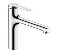 Hansgrohe Zesis Mitigeur Cuisine ComfortZone 160, douchette extractible, 2 jets, flexible box (sBox) lite , saillie 231 mm, 74804, Coloris: chrome - 74804000