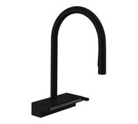 hansgrohe Aquno Select M81 Mitigeur monocommande de cuisine 170, douche extractible, 3 jets, sBox, 8 l/min, 73831670, Couleur: Noir Mat