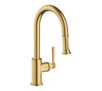 Hansgrohe hansgrohe Mitigeur monocommande évier 180 Axor Montreux avec douchette extractible, optique or brossé Quantité:1