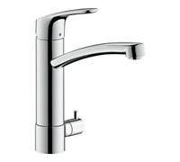 Hansgrohe hansgrohe Mitigeur monocommande évier 200 Focus M41, valve d'arrêt, 1 jet, chrome Quantité:1