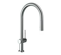 hansgrohe Talis M54 Mitigeur monocommandé pour cuisine 210, douchette extractible, 2 types de jets, éco, 72842000, Couleur: chrome