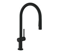 Hansgrohe hansgrohe Mitigeur monocommande évier 210 Talis M54 EcoSmart avec douchette extractible, 2 jets, noir mat Quantité:1