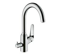 Hansgrohe hansgrohe Mitigeur monocommande évier 220 Focus M42, valve d'arrêt, 1 jet, chrome Quantité:1