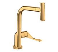 hansgrohe AXOR Citterio DN15 Mitigeur monocommande de cuisine Select 230 avec bec extractible, 39861990, Couleur: Optique en or poli