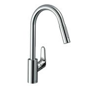 Hansgrohe hansgrohe Mitigeur monocommande évier 240 Focus M41 EcoSmart avec douchette extractible, 2 jets, 5,8 l/min, chrome Quantité:1