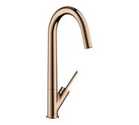 hansgrohe AXOR Starck Mitigeur monocommande de cuisine 300 avec bec orientable, 10822300, Couleur: Rouge poli or