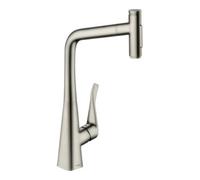 Hansgrohe hansgrohe Mitigeur monocommande évier 320 Metris Select M71 avec douchette, 2 jets, sBox, aspect acier inoxydable Quantité:1