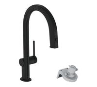 Hansgrohe Aqittura Robinet de cuisine - 210 - filtre - bec extractible - 1 jet - Noir mat 76803670