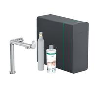 Hansgrohe hansgrohe Mitigeur monocommande évier Aqittura M91 SodaSystem 240, 1 jet, kit de démarrage, chrome Quantité:1