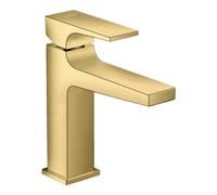 hansgrohe Metropol mitigeur monocommande de lavabo 110, avec poignée, vidage par poussée, saillie 135mm, 32507990, Couleur: Optique en or poli