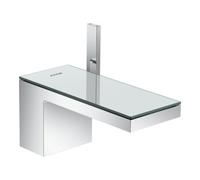 Hansgrohe hansgrohe Mitigeur monocommande lavabo 70 Axor MyEdition A 151 mm, poussoir, avec plaque, chrome/verre miroir Quantité:1