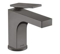 hansgrohe AXOR Citterio Mitigeur de lavabo, ComfortZone90, finition losange, bonde à tirette, saillie 112mm, 39001340, Couleur: Chrome noir brossé