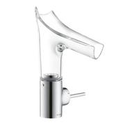 Hansgrohe hansgrohe Mitigeur monocommande lavabo Axor Starck V 140 mm, bec en verre, vidage libre, chrome Quantité:1