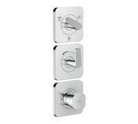 Hansgrohe hansgrohe Module thermostat Axor Citterio C cubic cut, chrome, encastré avec rosaces Quantité:1
