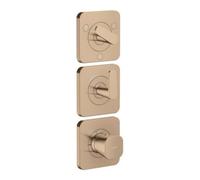 Hansgrohe Axor Citterio C module thermostat 380/120, 49710300 coupe cubique, Red Gold poli, encastré, avec rosaces