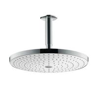 hansgrohe douche de Raindance Select 27337400 S 300 2jet, blanc / chromé , avec raccord de plafond