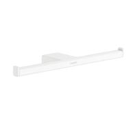 Hansgrohe hansgrohe Porte-papier toilette AddStoris double, fixation murale, métal, blanc mat Quantité:1