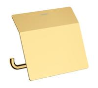 hansgrohe AddStoris support papier toilette avec couvercle, 41753990, Couleur: Optique en or poli